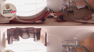 Porn | Two hot brunettes in 360 degrees