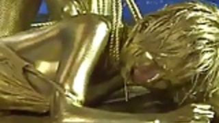 女王は金塗装奴隷を拷問