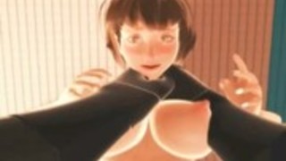 アニメ空手少女クソモンスターの巨大ペニス