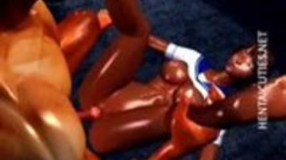 3Dアニメ黒檀鍬は、セックスされま​​す